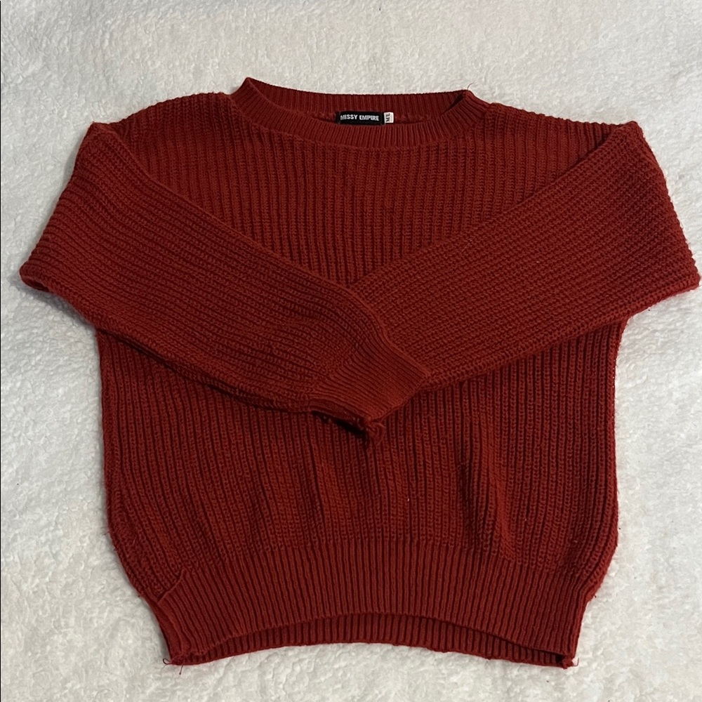 Cozy Red Crew Neck Sweater